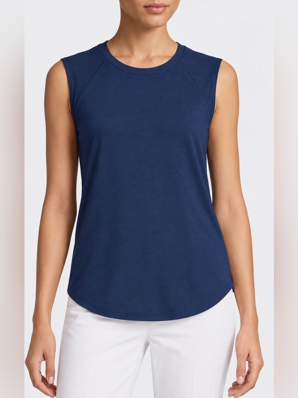 Theory Women’s Navy Blue Muscle Tee / Sleeveless Top Small Crewneck Lightweight